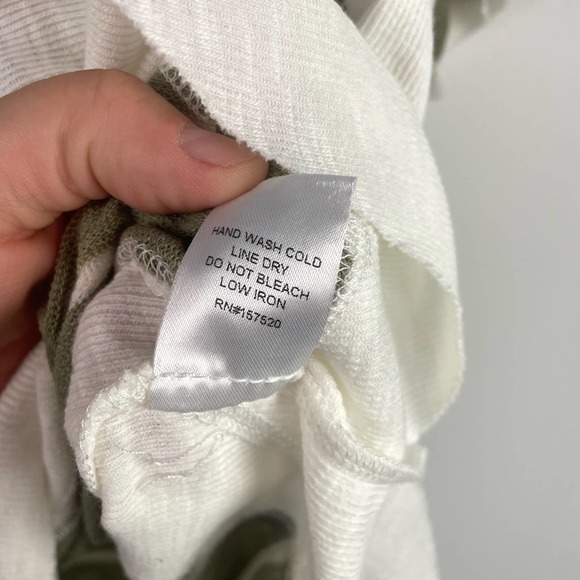 NEW Blu Heaven Striped Blouse Green Ivory Size Small - Picture 5 of 5